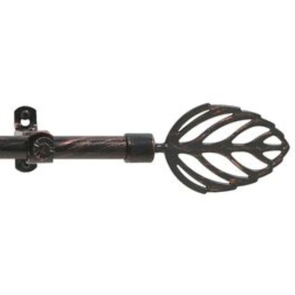 Ergode Metallo Decorative Rod & Finial Leaf 28-48